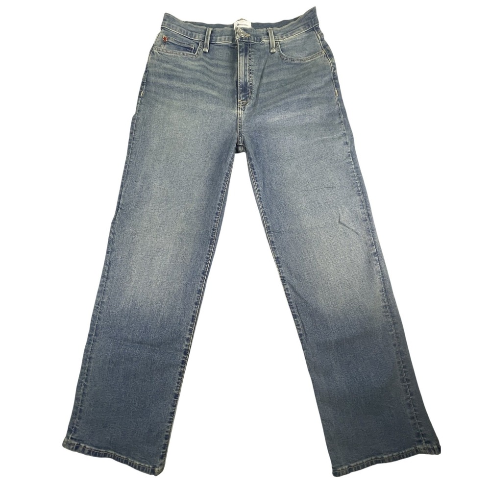 Hudson Jeans Women 27 Blue Noa Mid Rise Straight Crop Denim Natural Dye